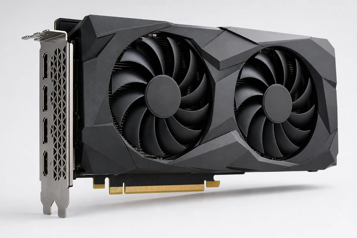 GeForce RTX 4070 SUPER — illustration of the card's form factor