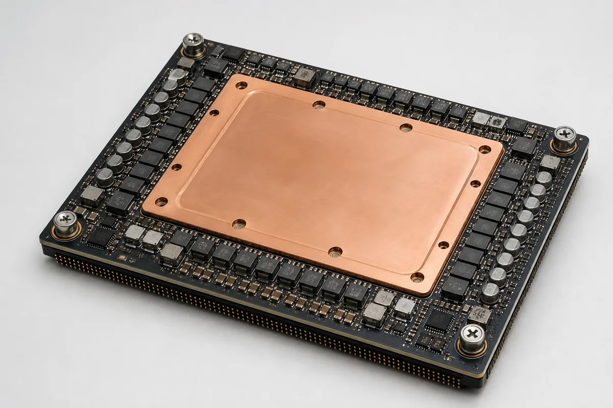 V100 SXM2 — illustration of the card's form factor